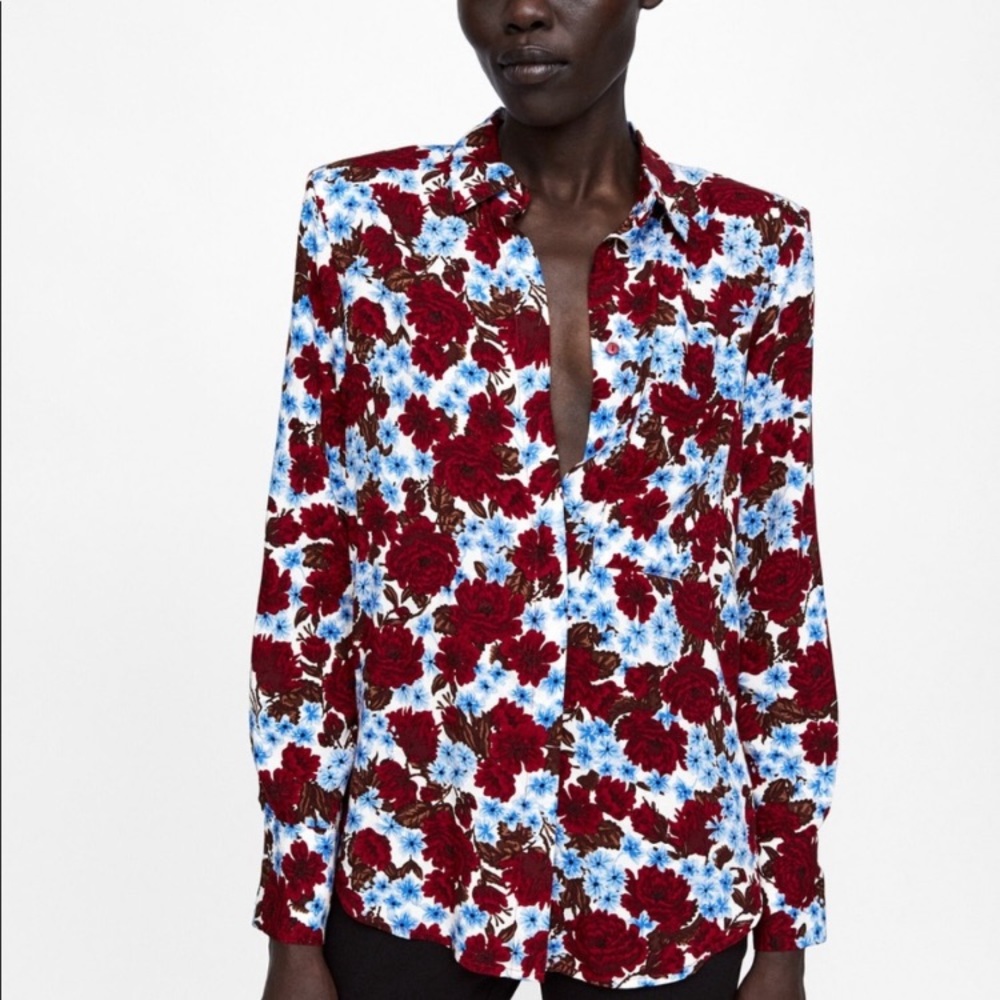 Zara button down blouse